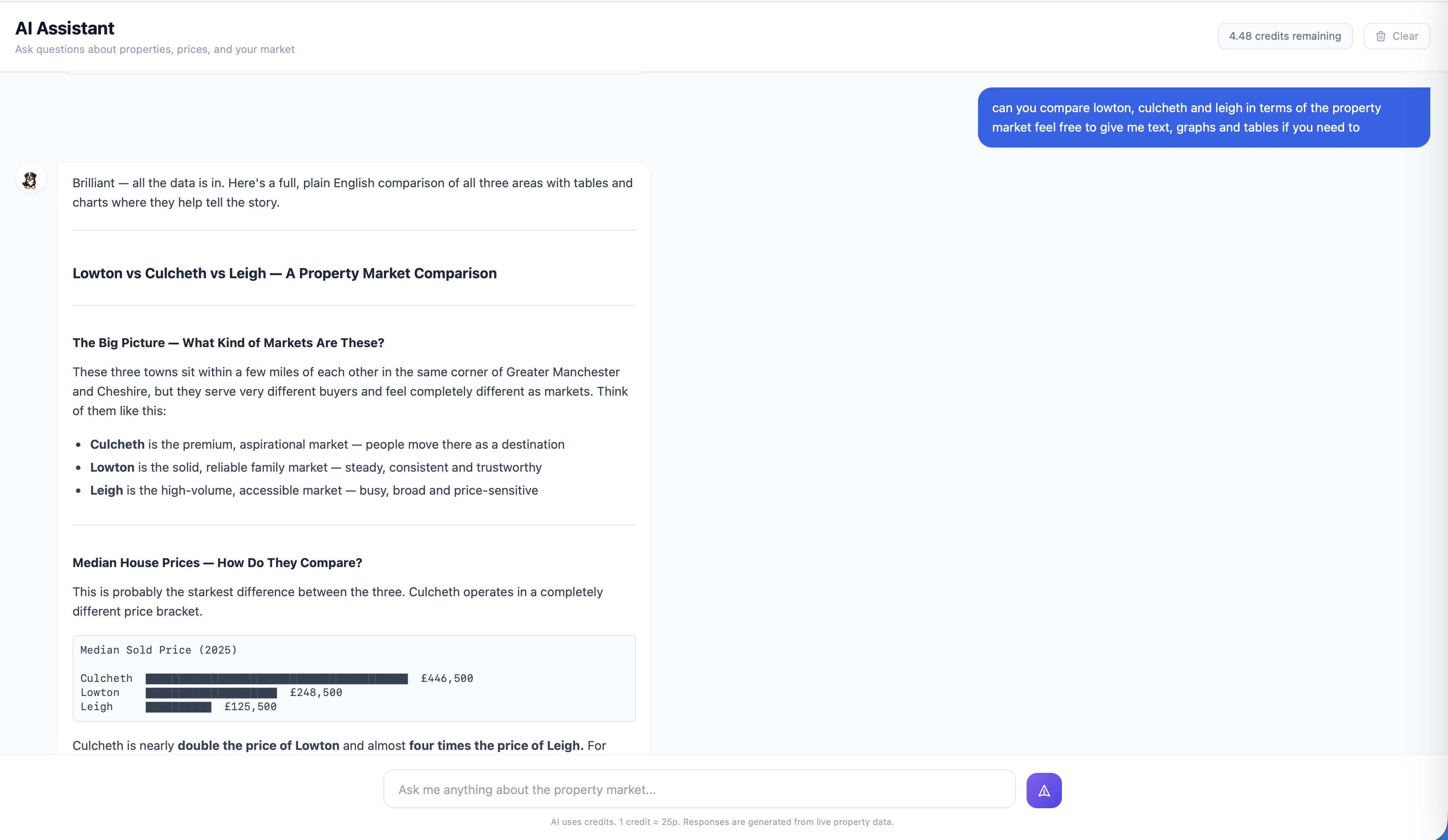 AI assistant screen
